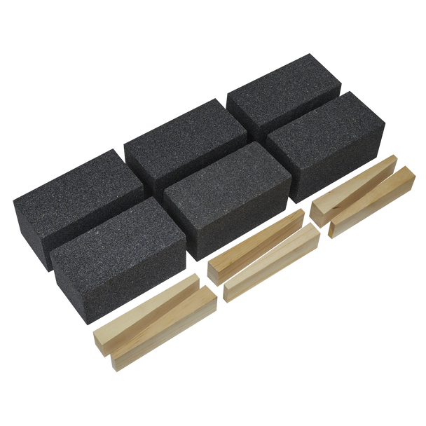 Sealey FGB12 │ Worksafe® 50 x 50 x 100mm Floor Grinding Block 12Grit - Pack of 6