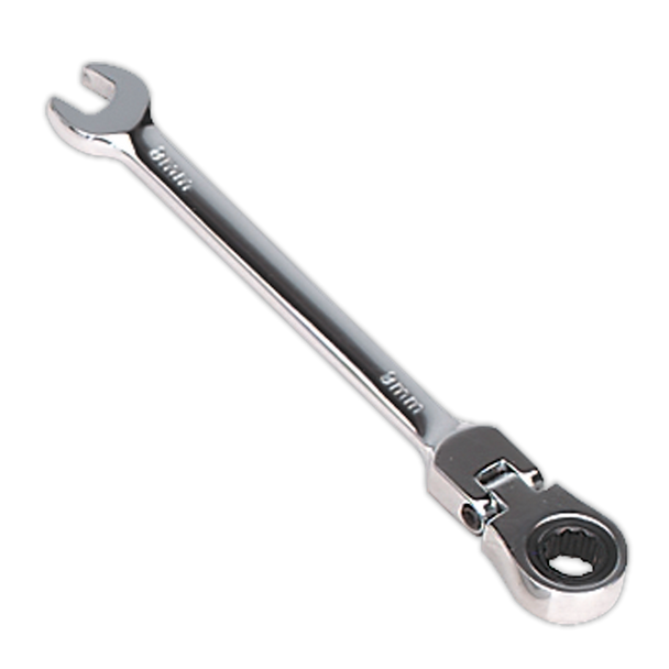 Sealey FHRCW08 │ Premier Flexi-Head Ratchet Combination Spanner 8mm