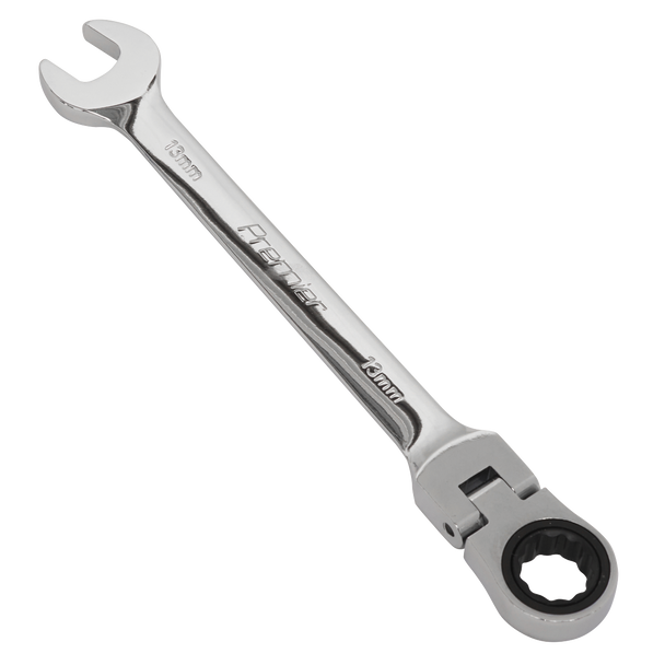 Sealey FHRCW13 │ Premier Flexi-Head Ratchet Combination Spanner 13mm