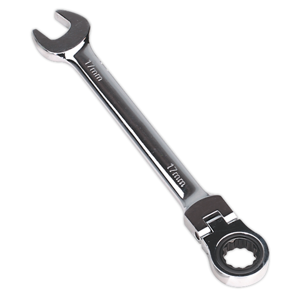 Sealey FHRCW17 │ Premier Flexi-Head Ratchet Combination Spanner 17mm