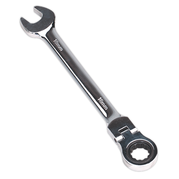 Sealey FHRCW18 │ Premier Flexi-Head Ratchet Combination Spanner 18mm