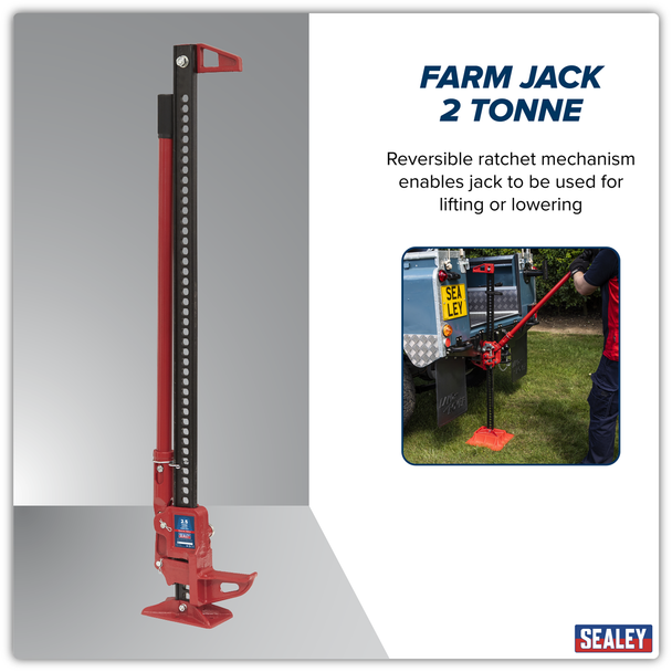 Sealey FJ48 │Farm Jack 1200mm 2 Tonne Capacity