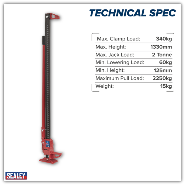 Sealey FJ60 │ Farm Jack 1500mm 2 Tonne Capacity