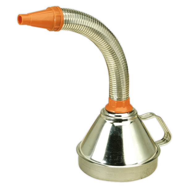 Sealey FM16F │ Metal Flexible Spout Funnel with Filter 160mm
