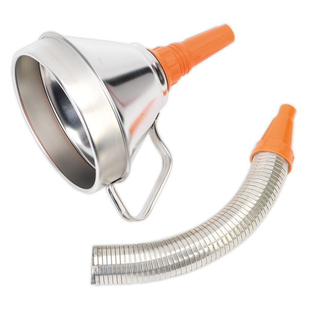 Sealey FM16F │ Metal Flexible Spout Funnel with Filter 160mm