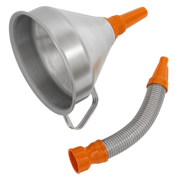 Sealey FM20F │ Metal Flexible Spout Funnel with Filter 200mm