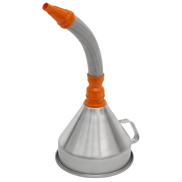 Sealey FM20F │ Metal Flexible Spout Funnel with Filter 200mm