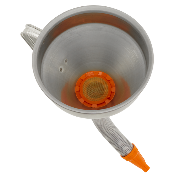 Sealey FM20F │ Metal Flexible Spout Funnel with Filter 200mm