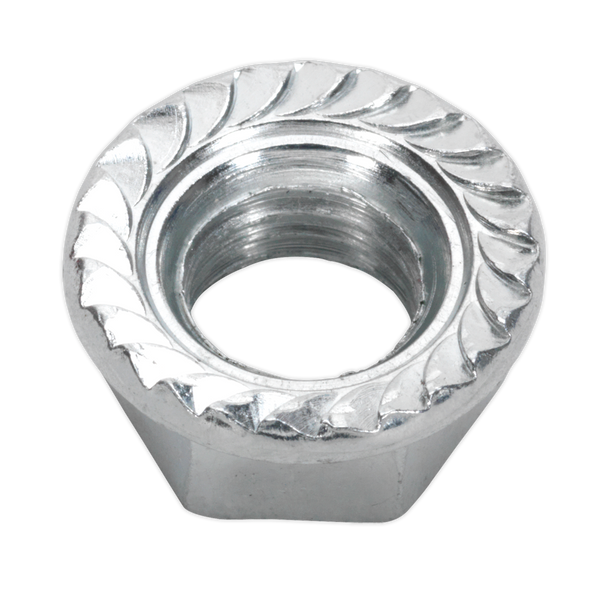 Sealey FN10 │ Zinc Plated Serrated Flange Nut M10 - Pack of 100