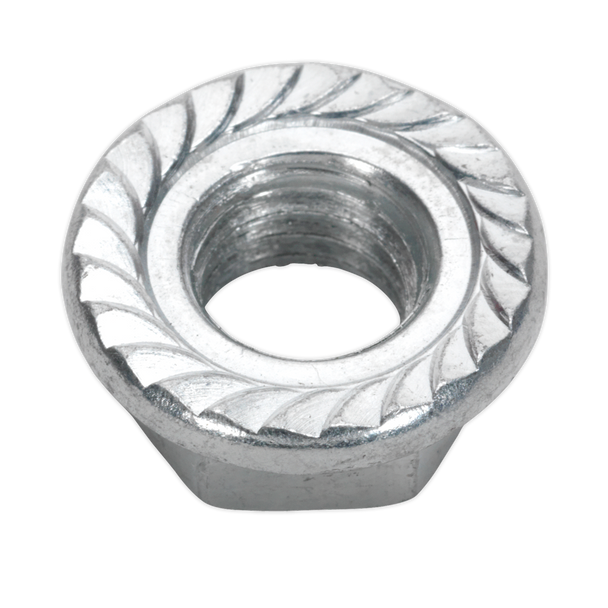 Sealey FN12 │ Zinc Plated Serrated Flange Nut M12 - Pack of 50