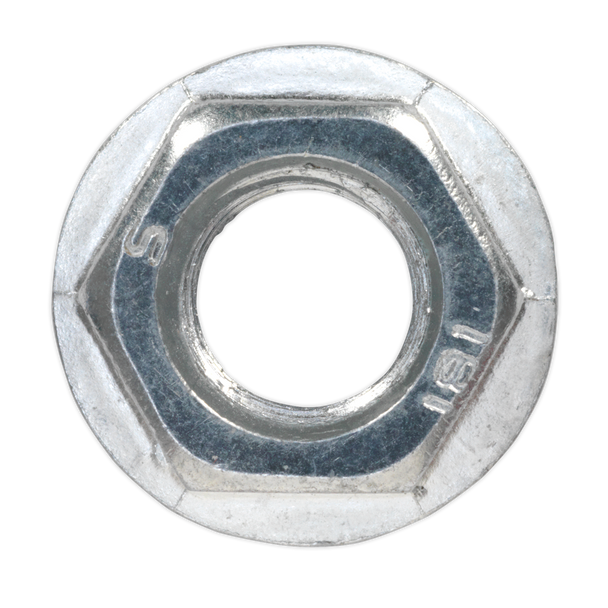 Sealey FN12 │ Zinc Plated Serrated Flange Nut M12 - Pack of 50