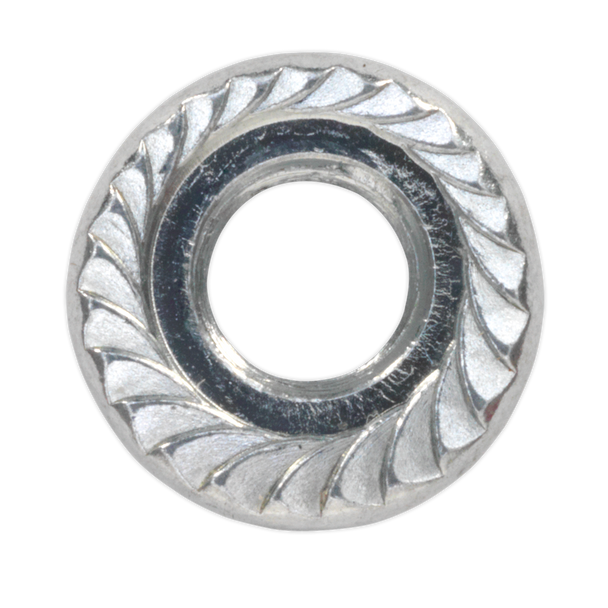 Sealey FN5 │ Zinc Plated Serrated Flange Nut M5 - Pack of 100