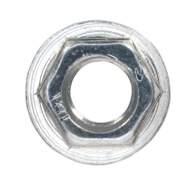 Sealey FN5 │ Zinc Plated Serrated Flange Nut M5 - Pack of 100