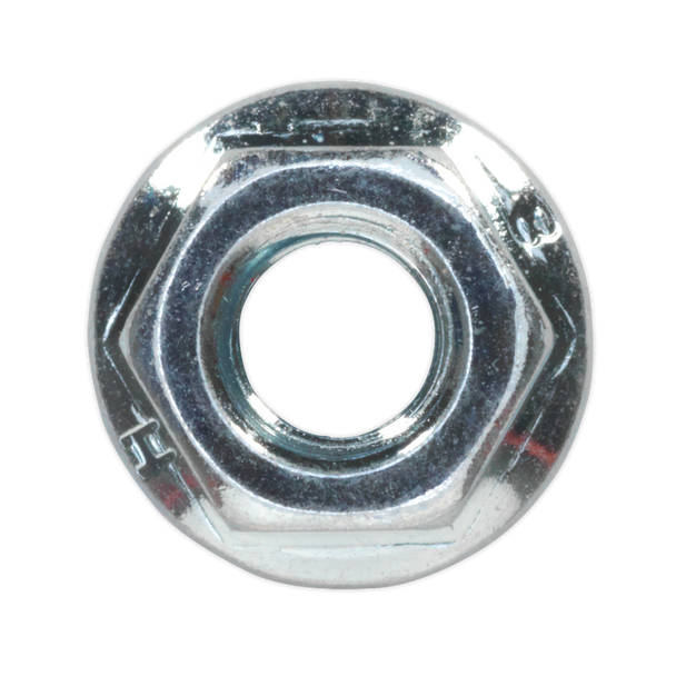 Sealey FN6 │ Zinc Plated Serrated Flange Nut M6 - Pack of 100