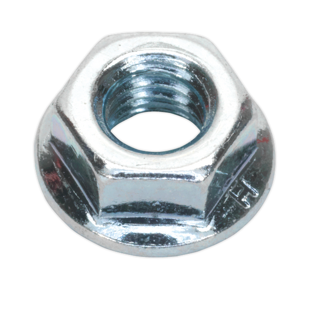 Sealey FN6 │ Zinc Plated Serrated Flange Nut M6 - Pack of 100
