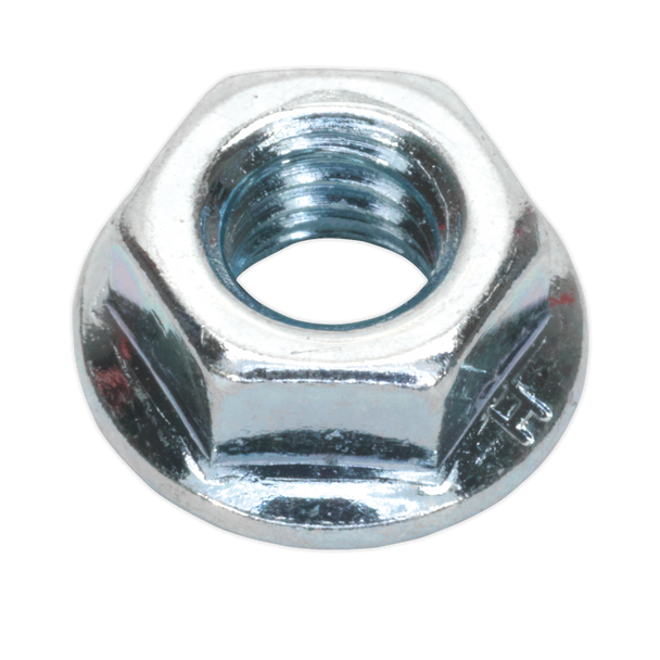 Sealey FN8 │ Zinc Plated Serrated Flange Nut M8 - Pack of 100