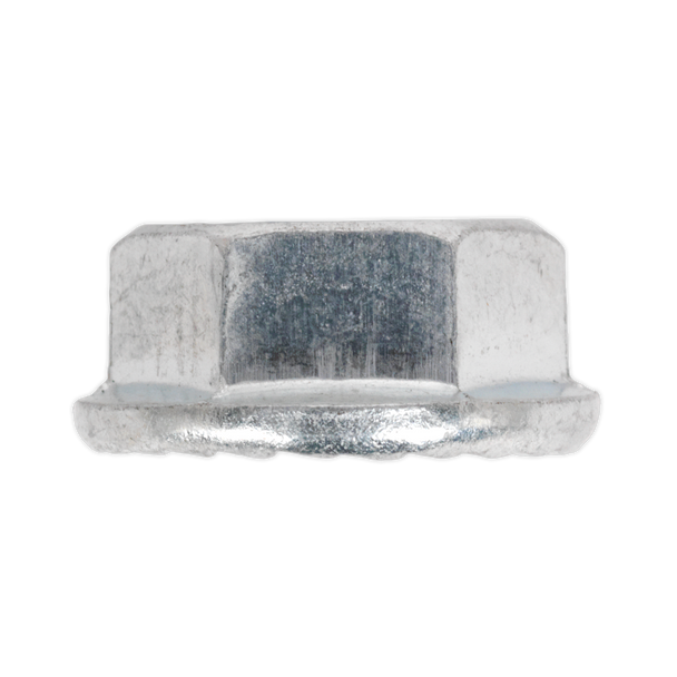 Sealey FN8 │ Zinc Plated Serrated Flange Nut M8 - Pack of 100