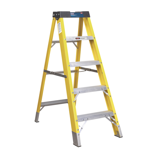Sealey FSL5 │ Fibreglass Step Ladder 4-Tread - EN 131