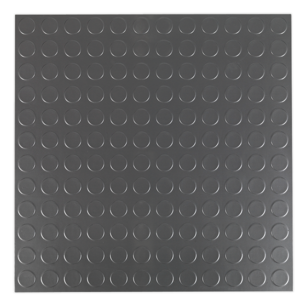 Sealey FT2S │ Vinyl Floor Tile with Peel & Stick Backing Silver Coin - Pack of 16