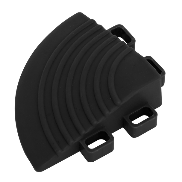 Sealey FT3CB │ Polypropylene Floor Tile Corners 60 x 60mm, Black - Pack of 4