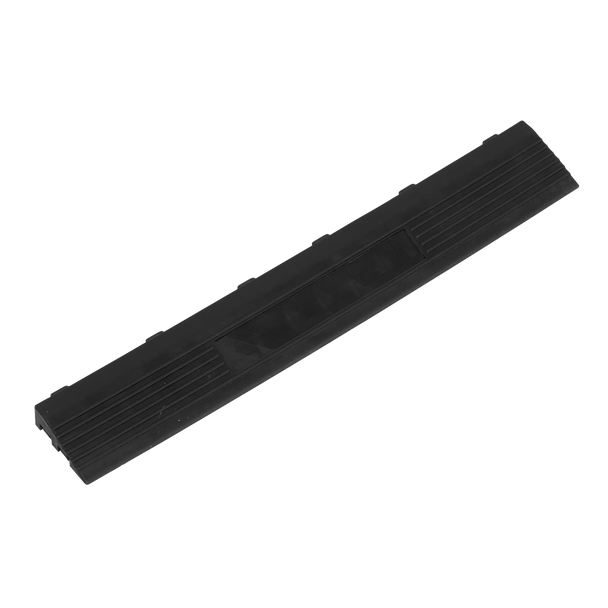Sealey FT3EBF │Polypropylene Floor Tile Edge 400 x 60mm, Black Female - Pack of 6