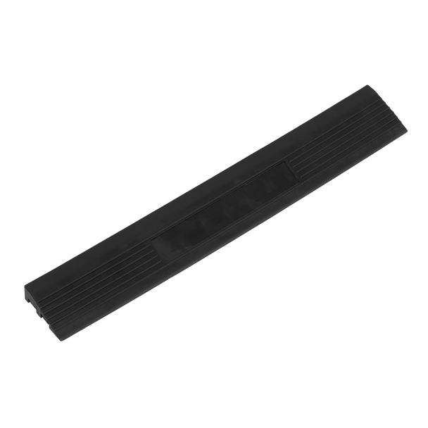 Sealey FT3EBM │ Polypropylene Floor Tile Edge 400 x 60mm, Black Male - Pack of 6