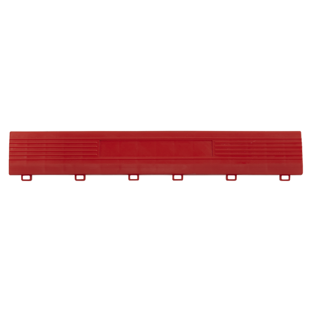 Sealey FT3ERF │ Polypropylene Floor Tile Edge 400 x 60mm, Red Female - Pack of 6