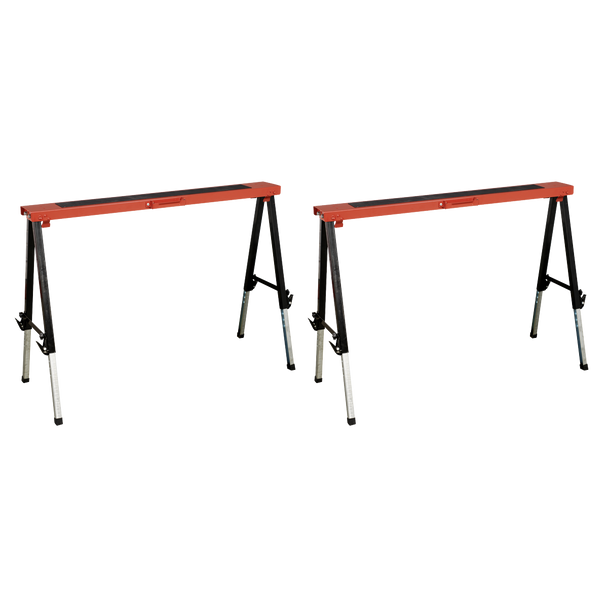 Sealey FTAL12 │ Fold Down Trestle with Adjustable Legs - Pair