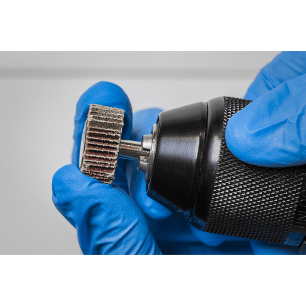 Sealey FW2510405 │25 x 10mm Abrasive Flap Wheel with 6mm Shaft 40Grit - Pack of 5