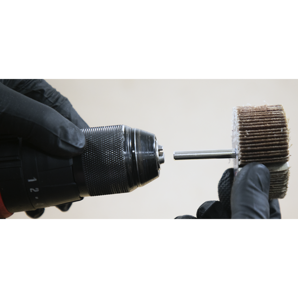 Sealey FW6030605 │60 x 30mm Abrasive Flap Wheel with 6mm Shaft 60Grit - Pack of 5