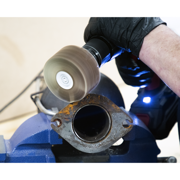 Sealey FW8040605 │80 x 40mm Abrasive Flap Wheel with 6mm Shaft 60Grit - Pack of 5