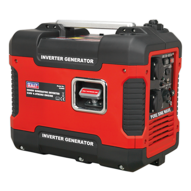 Sealey G2000I │ 2000W Inverter Generator 4-Stroke Engine 230V