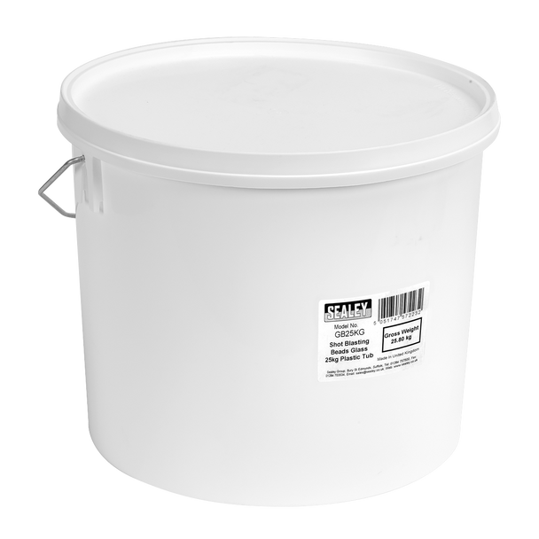 Sealey GB25KG │ Shot Blasting Glass Beads Tub 25kg