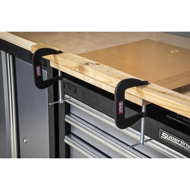 Sealey GCC01 │ Junior C-Clamp Set 64 x 64mm 4pc