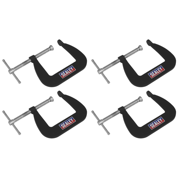 Sealey GCC01 │ Junior C-Clamp Set 64 x 64mm 4pc