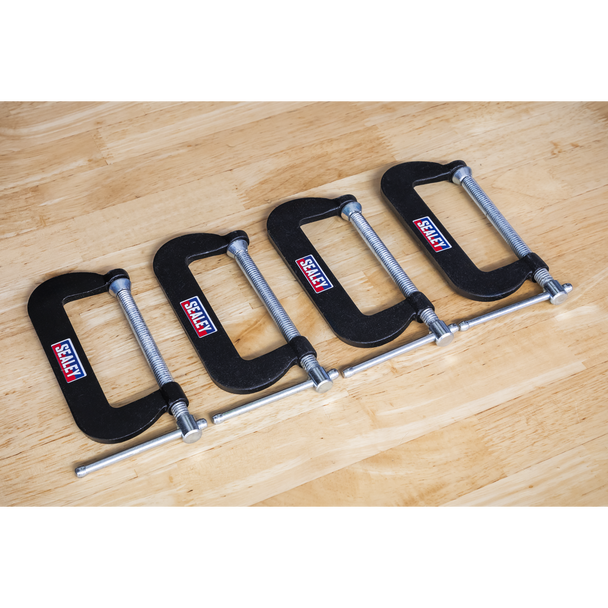 Sealey GCC02 │Junior C-Clamp Set 76 x 35mm 4pc