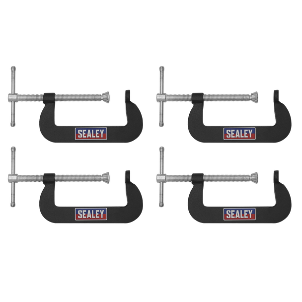 Sealey GCC02 │Junior C-Clamp Set 76 x 35mm 4pc