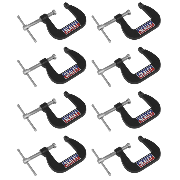 Sealey GCC05 │Junior C-Clamp Set 28 x 28mm 8pc