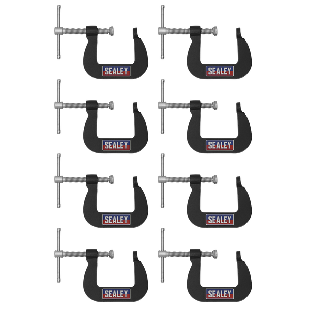 Sealey GCC05 │Junior C-Clamp Set 28 x 28mm 8pc