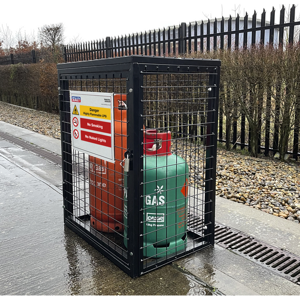 Sealey GCSC219 │Gas Cylinder Safety Cage - 2 x 19kg