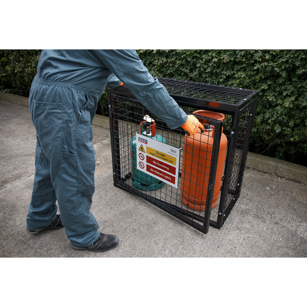 Sealey GCSC319 │ Gas Cylinder Safety Cage - 3 x 19kg