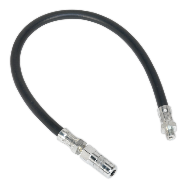 Sealey GGHE450 │ Flexible Rubber Grease Gun Delivery Hose with 4-Jaw Connector 450mm 1/8"BSP Gas
