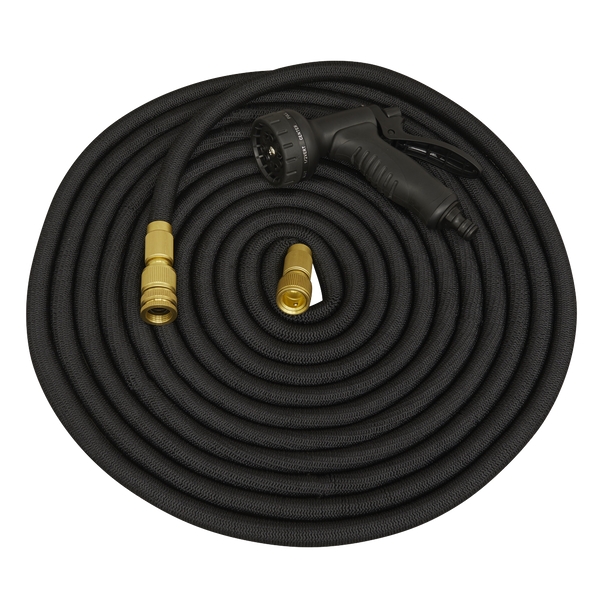 Sealey GH15E │Ø17mm Expandable Garden Hose Black 15m Premium