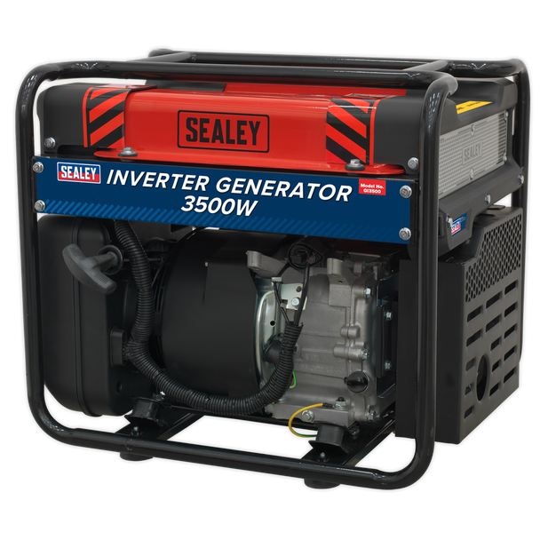 Sealey GI3500 │ 3500W Inverter Generator 4-Stroke Engine 230V