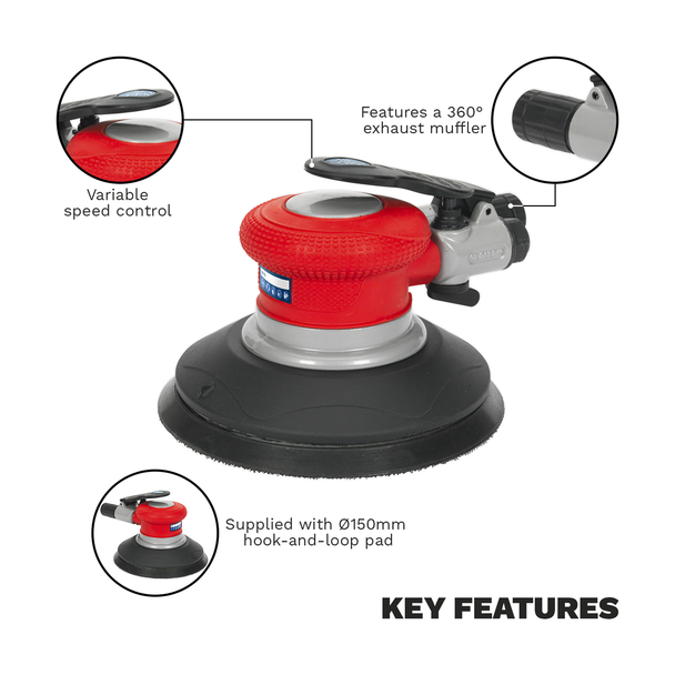 Sealey GSA04 │ Generation Air Palm Random Orbital Sander 150mm