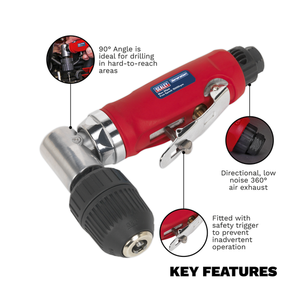 Sealey GSA231 │ Generation Air Angle Drill with Keyless Chuck 10mm