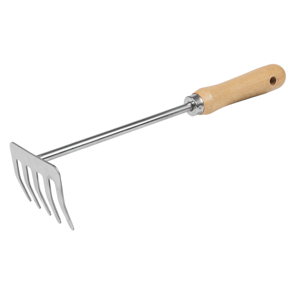 Sealey GTWH020 ⏐ Premier Garden Hand Rake with Short Ash Handle & Stainless Steel Tines
