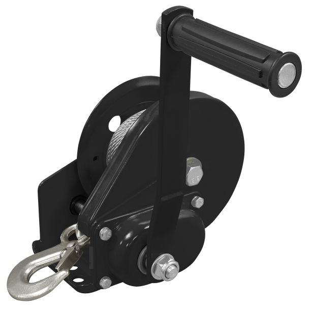 Sealey GWC1200B | Geared Hand Winch with Brake & Cable 540kg Capacity