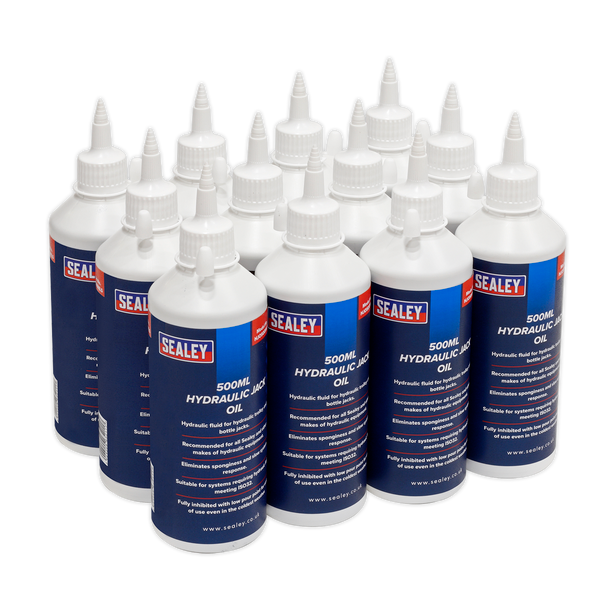 Sealey HJO/500ML ⏐ Hydraulic Jack Oil 500ml - Pack of 12