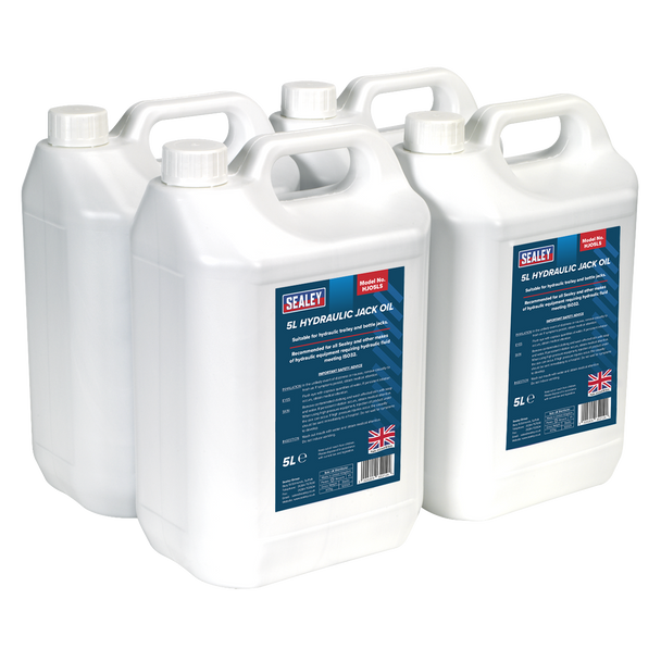 Sealey HJO/5L ⏐ Hydraulic Jack Oil 5L - Pack of 4